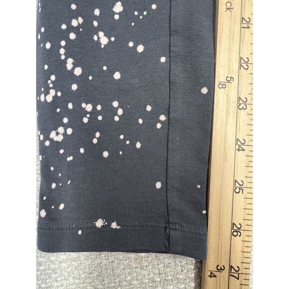 Bobi LA Legging Pant Drawstring Pull On Gray w/ Pinkish Paint Splatter Detail XS - Picture 7 of 13